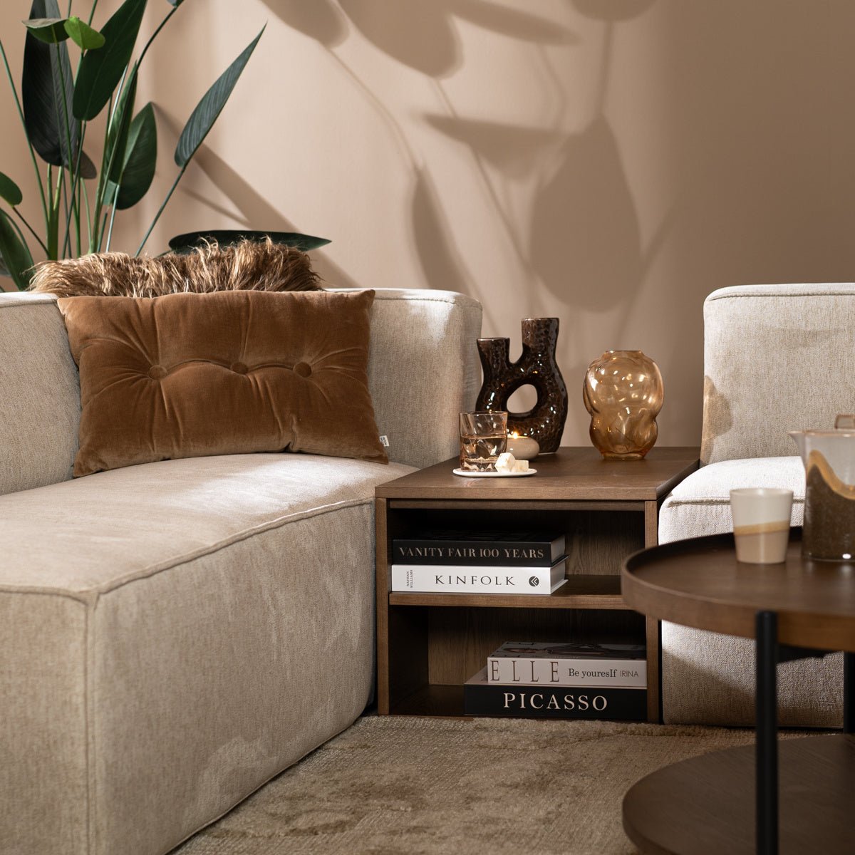 Side table Jaxx rustic oak 88x46 cm oak veneer