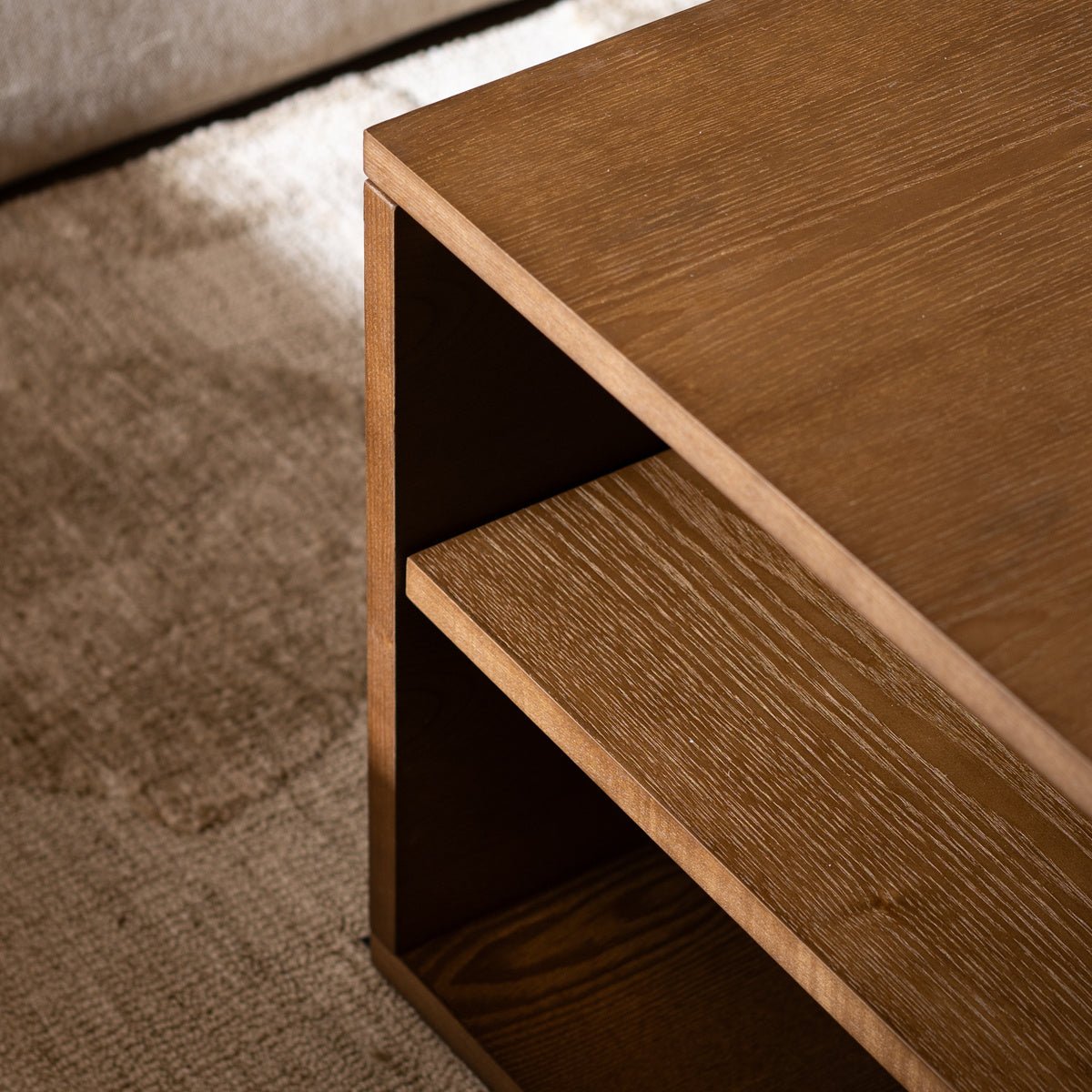 Side table Jaxx rustic oak 88x46 cm oak veneer