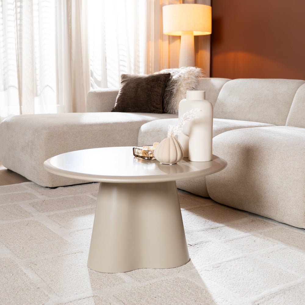 Salontafel Orion rond ø70 cm taupe MDF