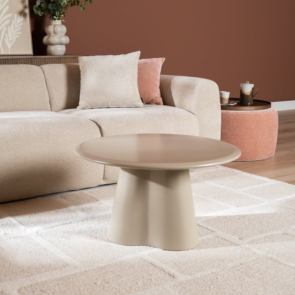 Salontafel Orion rond ø70 cm taupe MDF