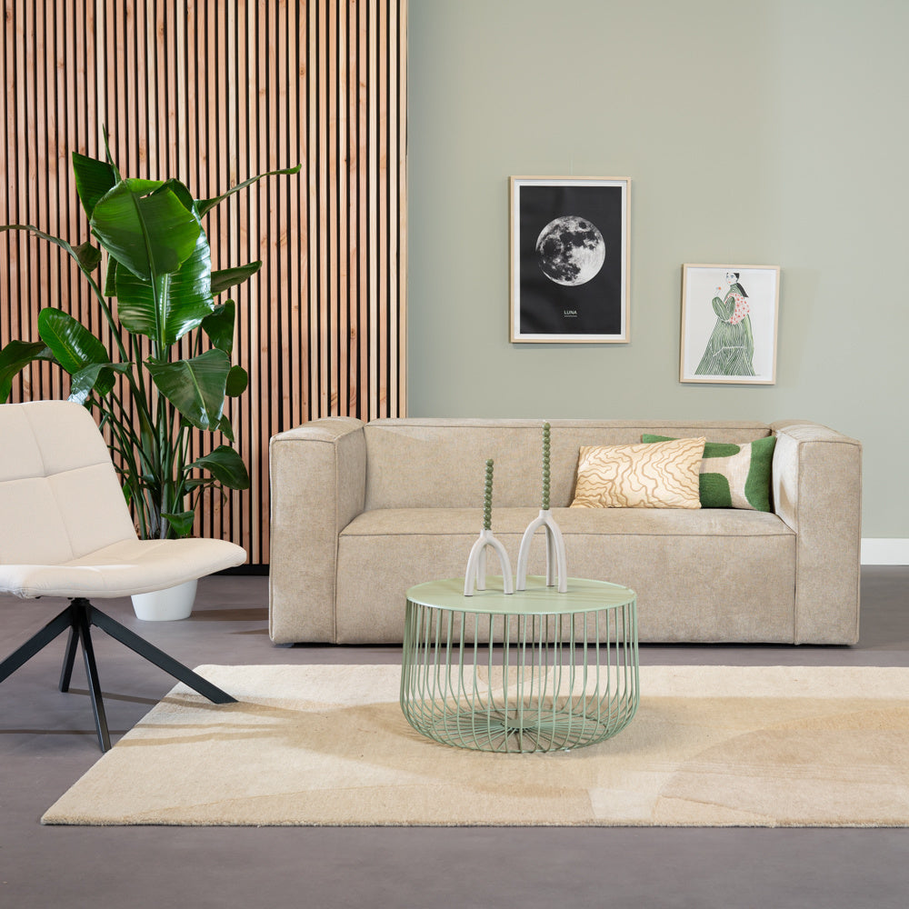 Coffee table Senna metal light green Green
