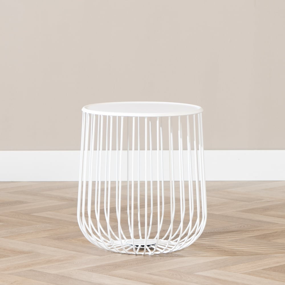 Coffee table Tygo metal white Powder-coated metal