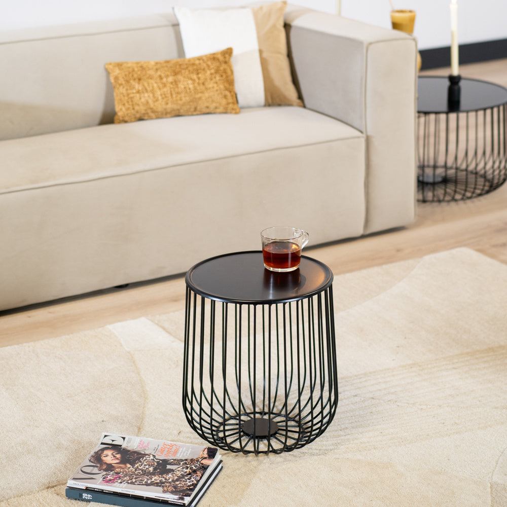 Coffee table Tygo black metal