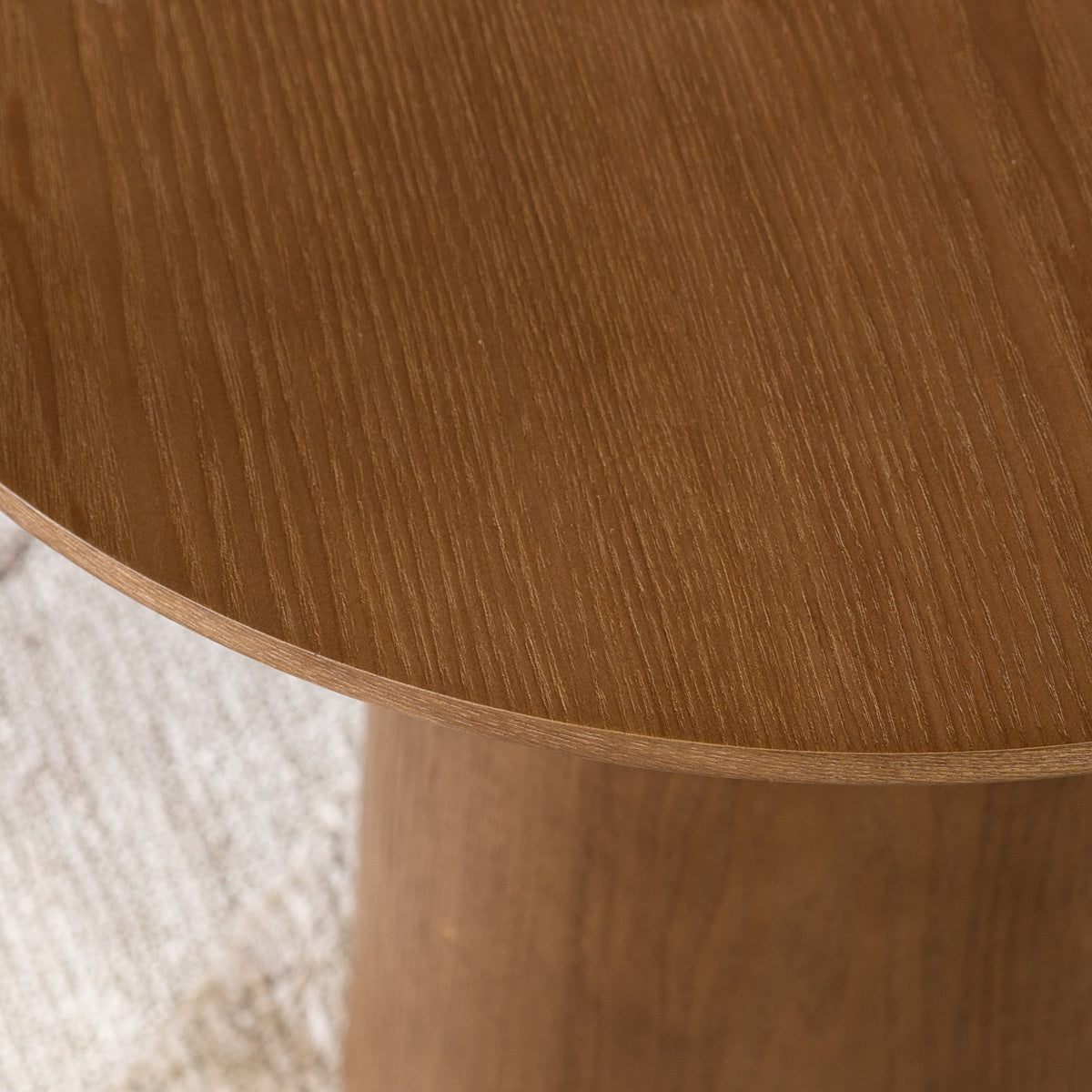 Coffee tables Ash set of 2 Ø50 and Ø62 cm rustic oak Walnut oak veneer