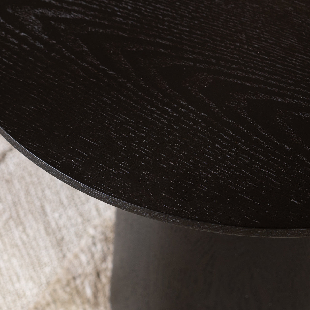 Coffee tables Ash set of 2 Ø50 and Ø62 cm black oak oak veneer