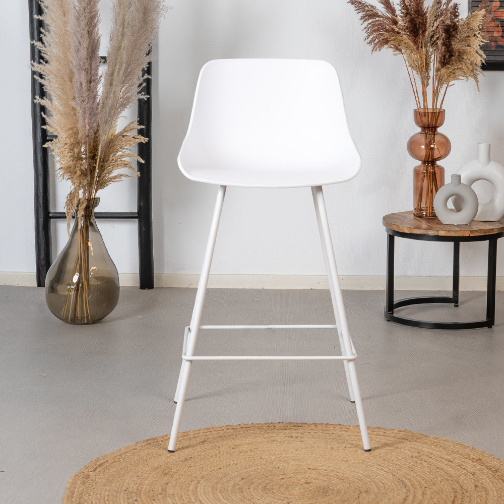 Scandinavian bar stool Dani white 65 cm - image 2