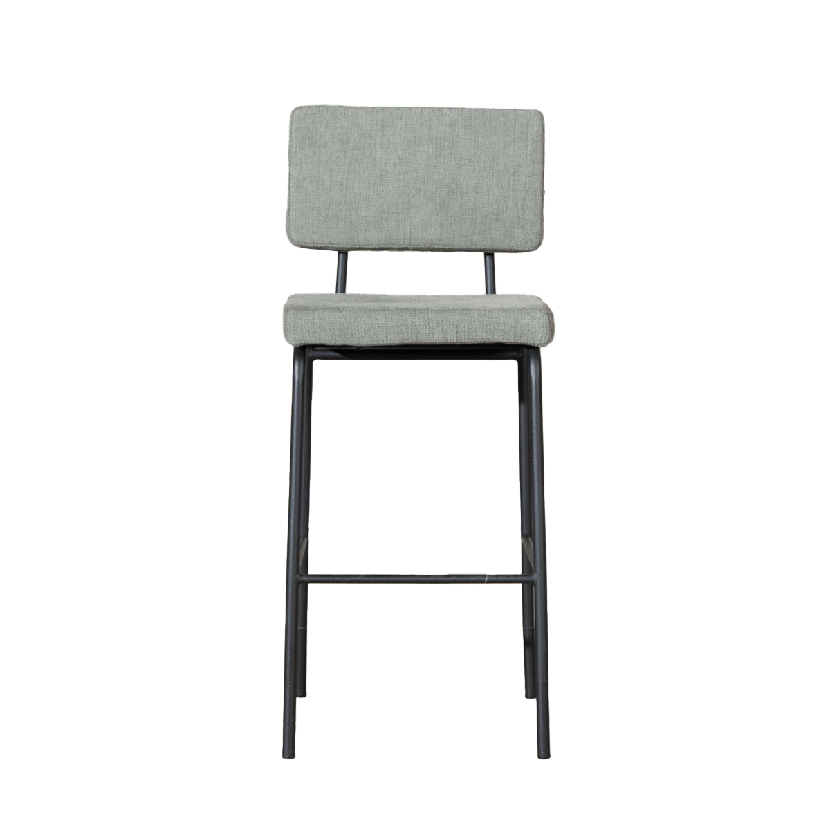 Scandinavian bar stool Aspen green recycled fabric 64-77 cm Recycled polyester 47 cm wide
