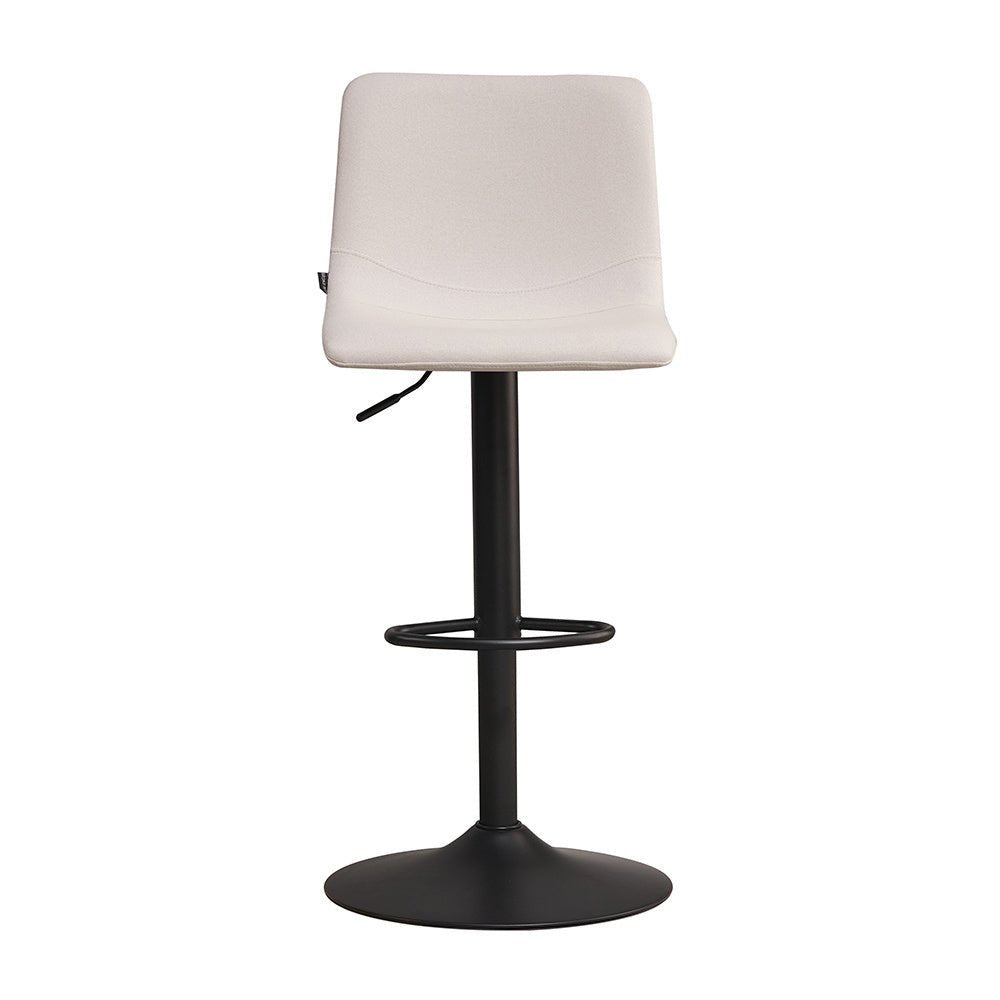 Scandinavian bar stool Eva swivel recycled fabric off white 60-76 cm - image 6