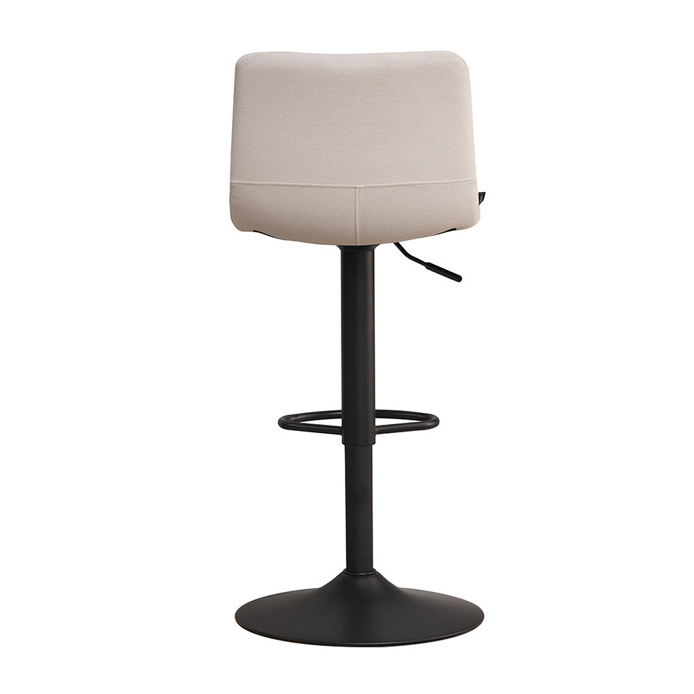 Scandinavian bar stool Eva swivel recycled fabric off white 60-76 cm - image 1