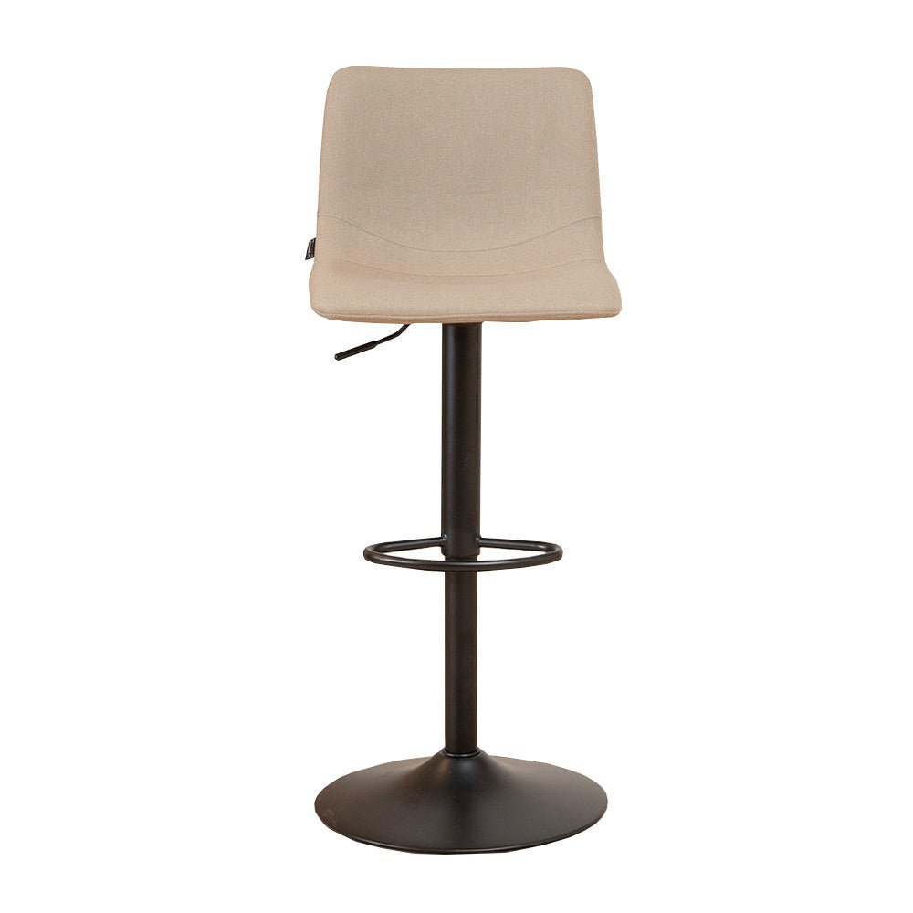Scandinavian bar stool Eva swivel recycled fabric taupe 60-76 cm - image 5