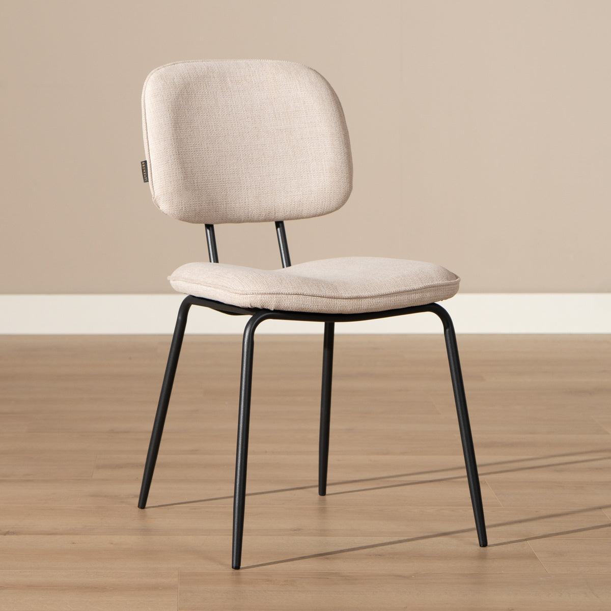 Scandinavian dining room chair Ivar recycled fabric beige - image 5