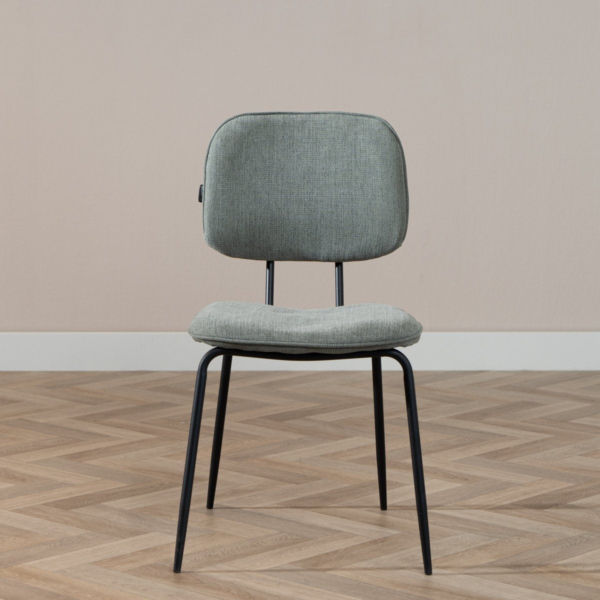 Scandinavian dining room chair Ivar recycled fabric green - image 3