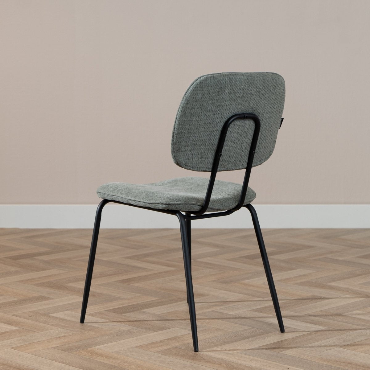 Scandinavian dining room chair Ivar recycled fabric green - image 5