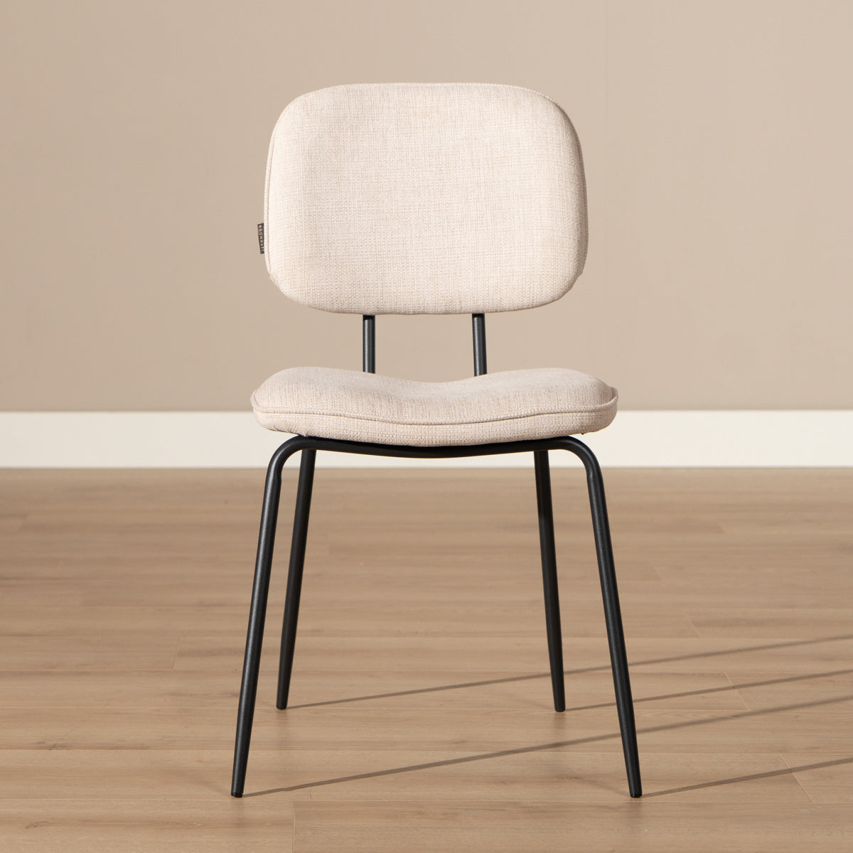 Scandinavian dining room chair Ivar recycled fabric beige - image 6