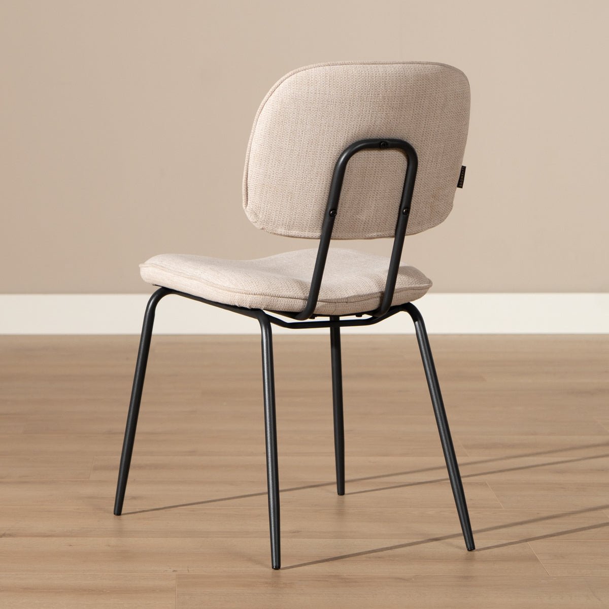 Scandinavian dining room chair Ivar recycled fabric beige - image 8