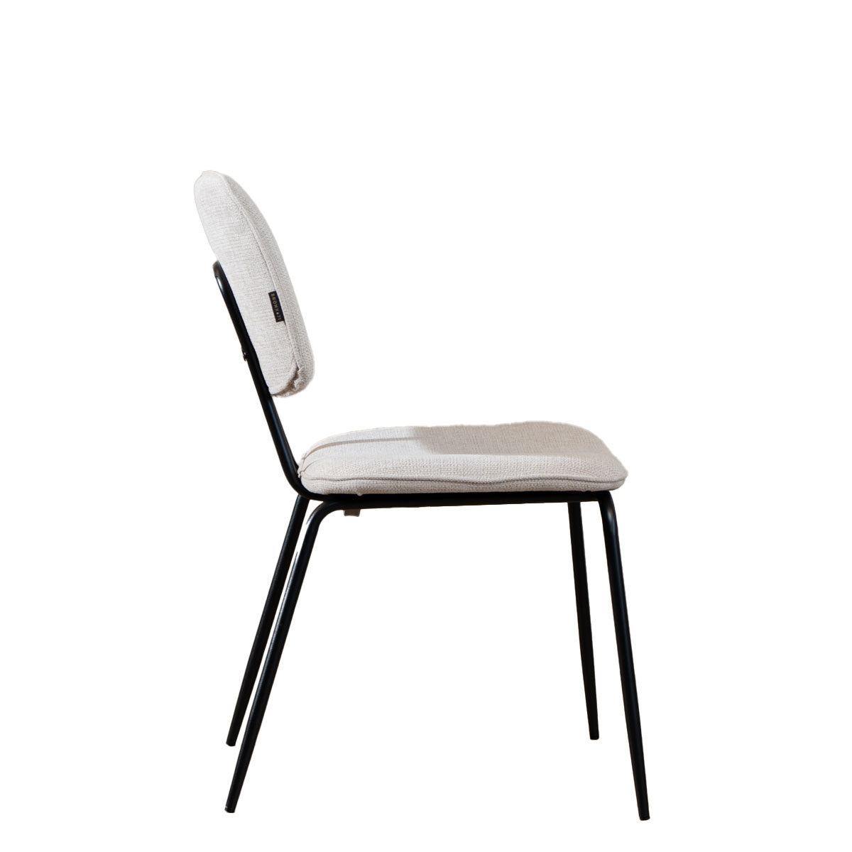 Scandinavian dining room chair Ivar recycled fabric beige - image 4
