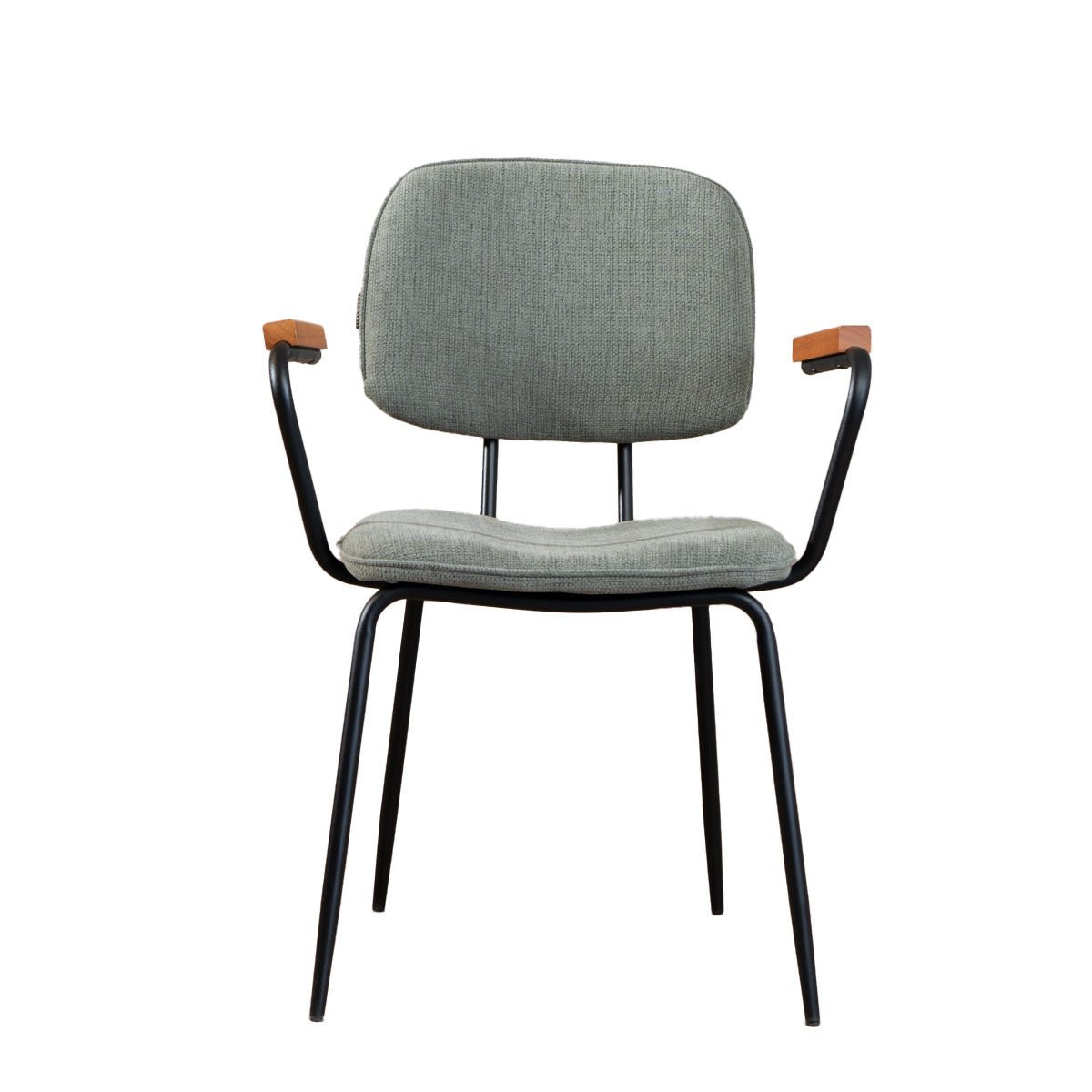 Scandinavian dining room chair Oskar green recycled fabric - image 8