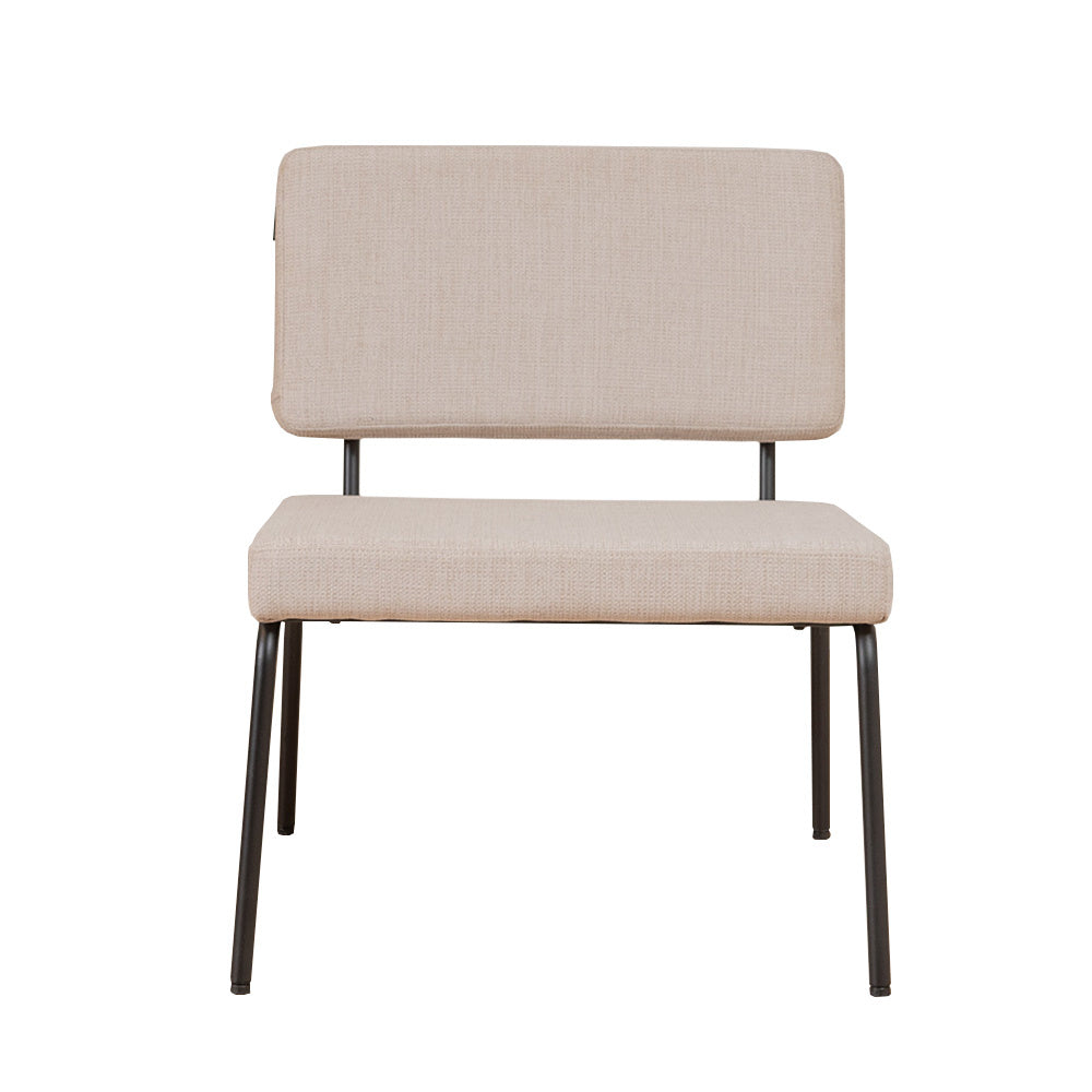 Scandinavian armchair Aspen beige recycled fabric Recycled polyester