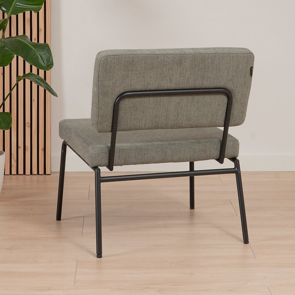 Scandinavian armchair Aspen green recycled fabric - image 4