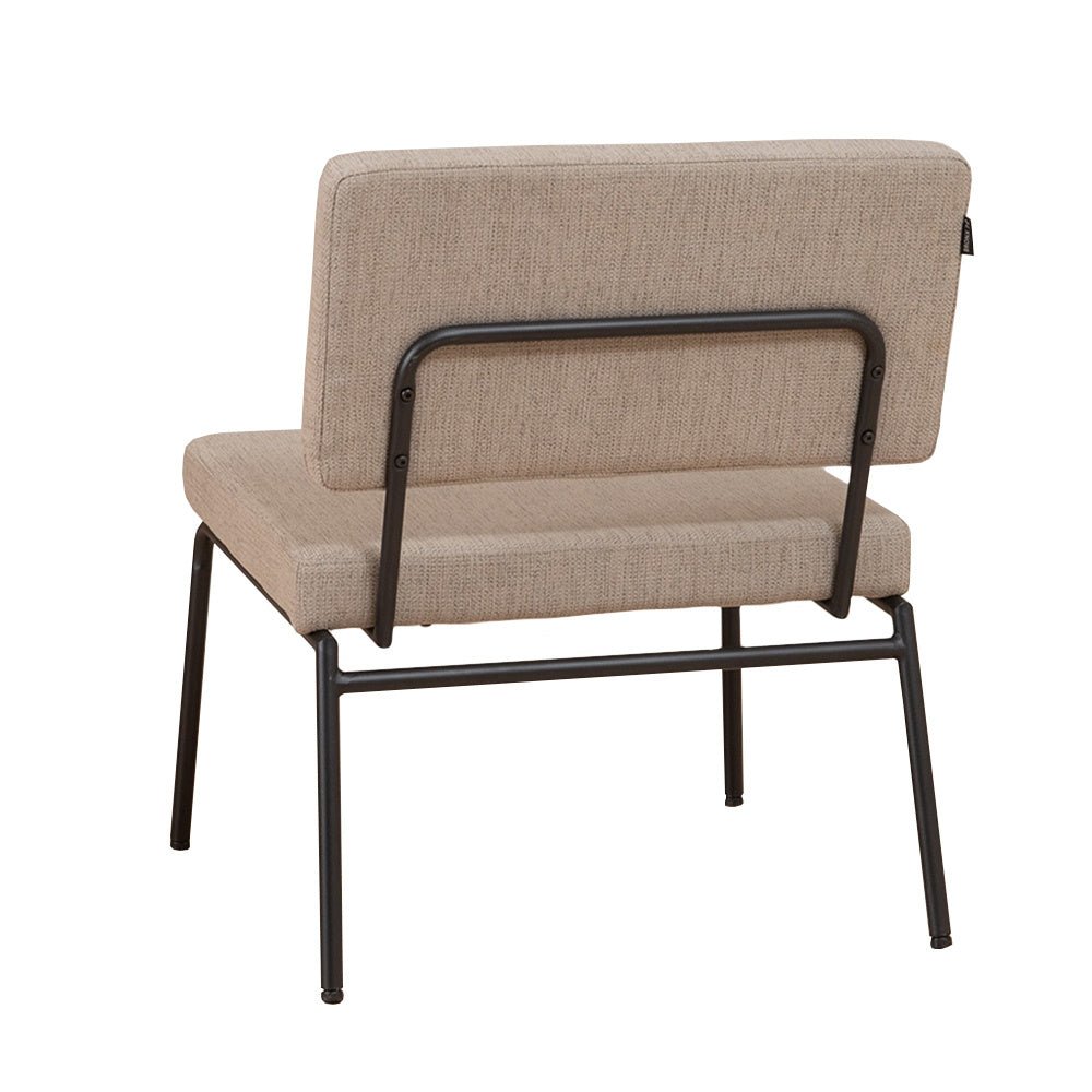 Scandinavian armchair Espen taupe recycled fabric - image 6
