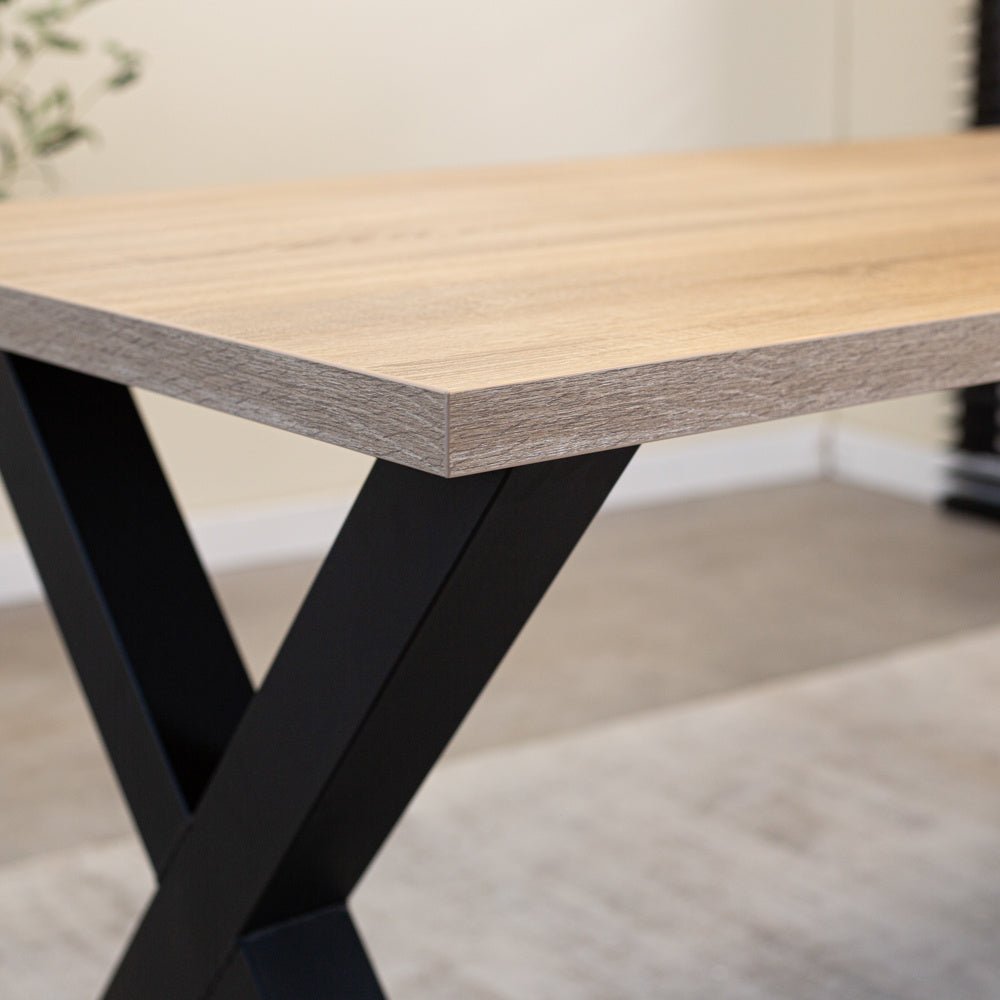 Lenzo Robson Oak table top Dimehouse Brown LxWxH 172x83x7 Melamine Atmosphere photo detail