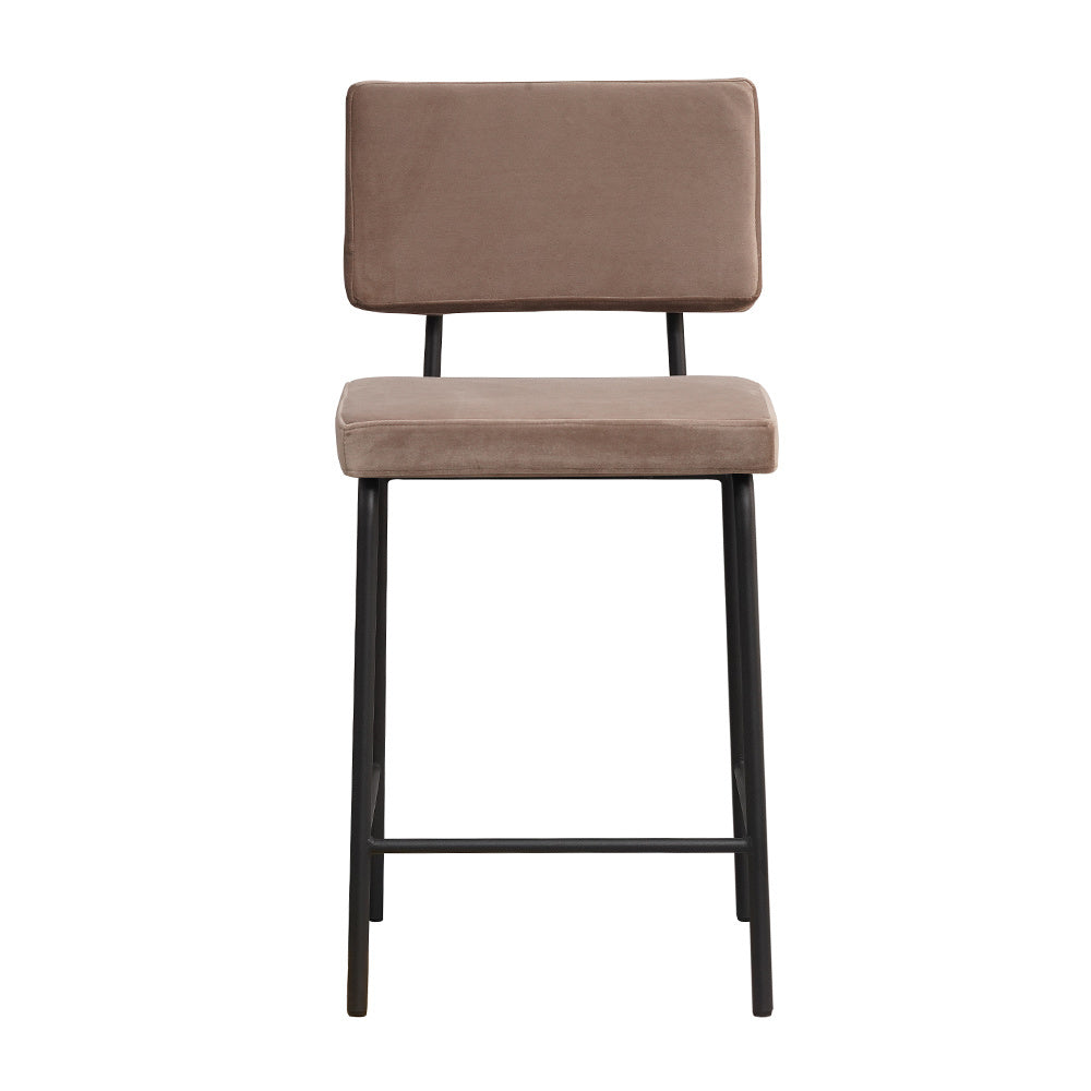 Velvet bar stool Espen taupe 64-77 cm - image 6