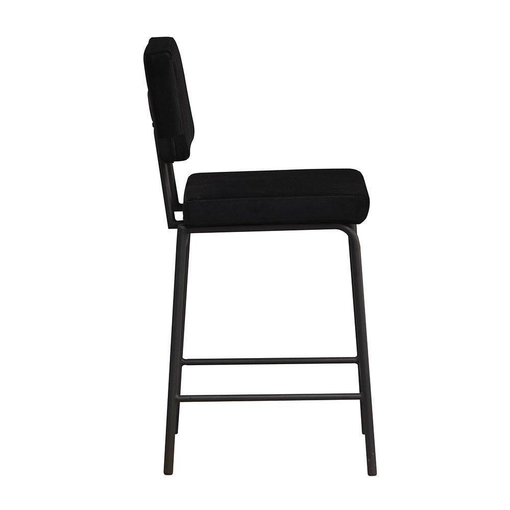 Velvet bar stool Aspen black 64-77 cm - image 7