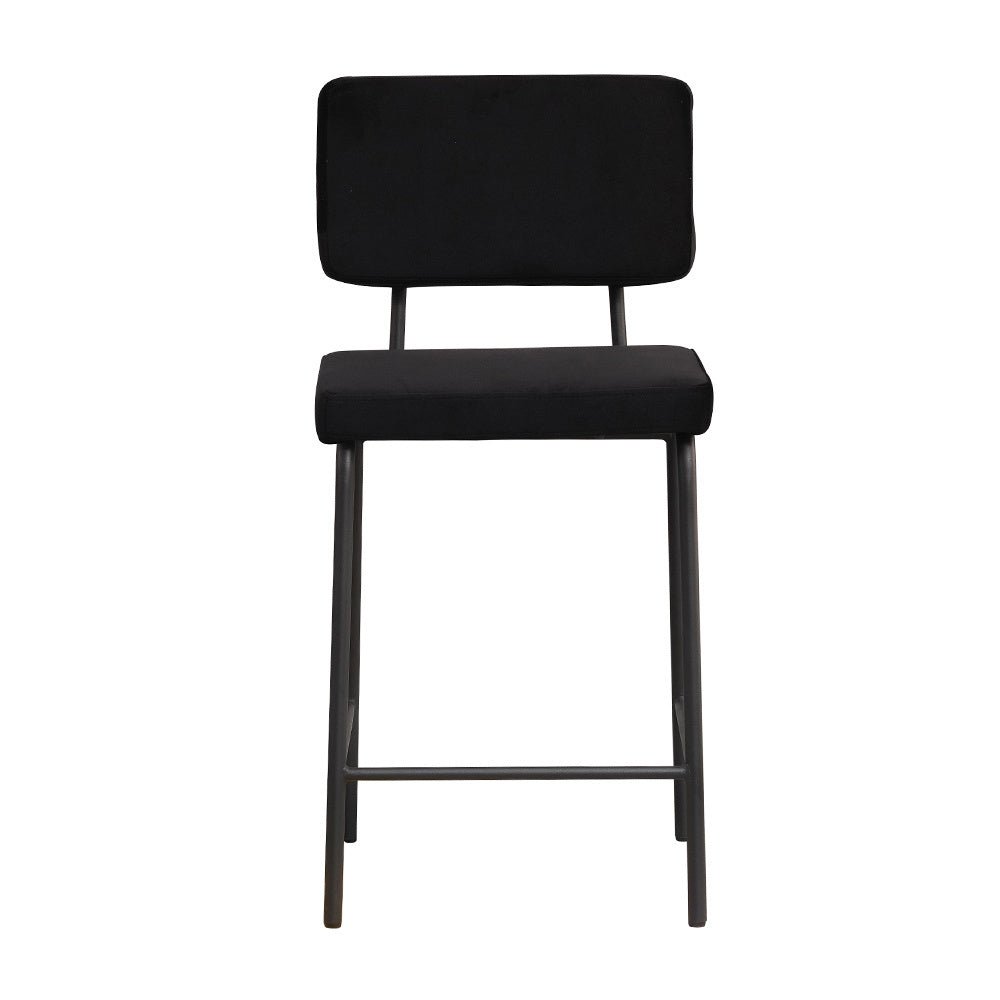 Velvet bar stool Aspen black 64-77 cm - image 6