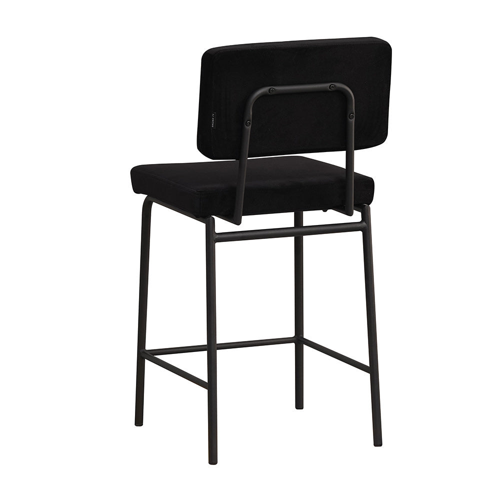 Velvet bar stool Aspen black 64-77 cm - image 8