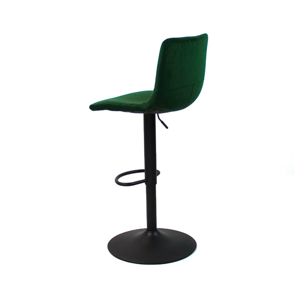 Velvet bar stool Frenkie green 60-76 cm Dark green 45 cm wide