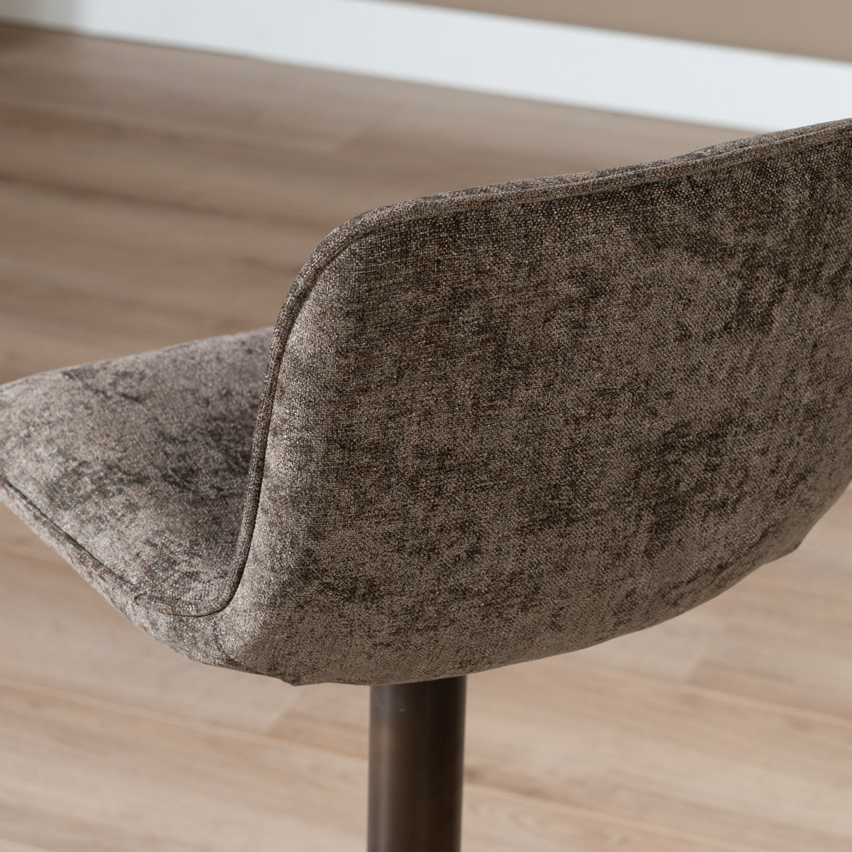 Velvet bar stool Jack brown 60-82 cm, 45 cm wide