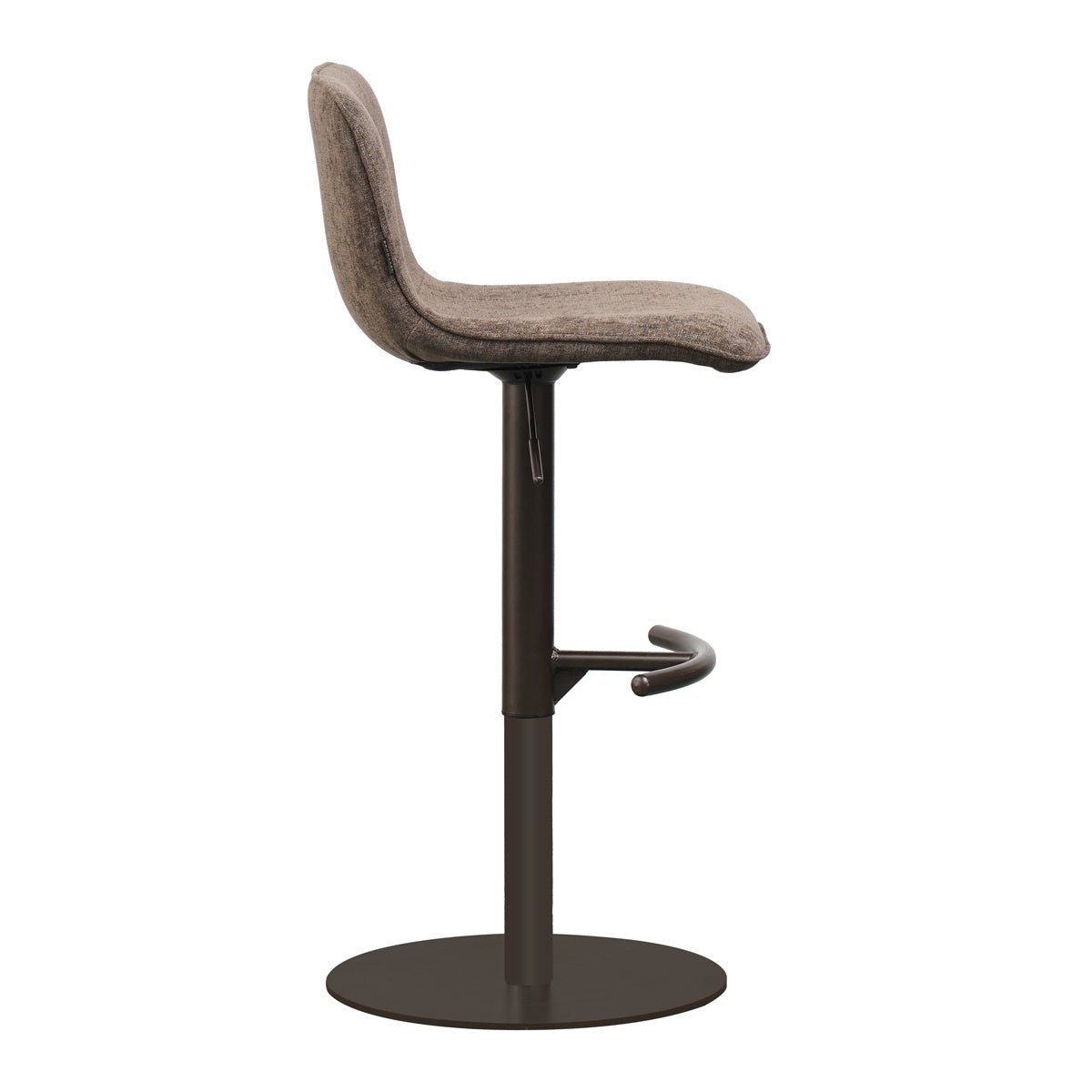 Velvet bar stool Jack brown 60-82 cm, 45 cm wide