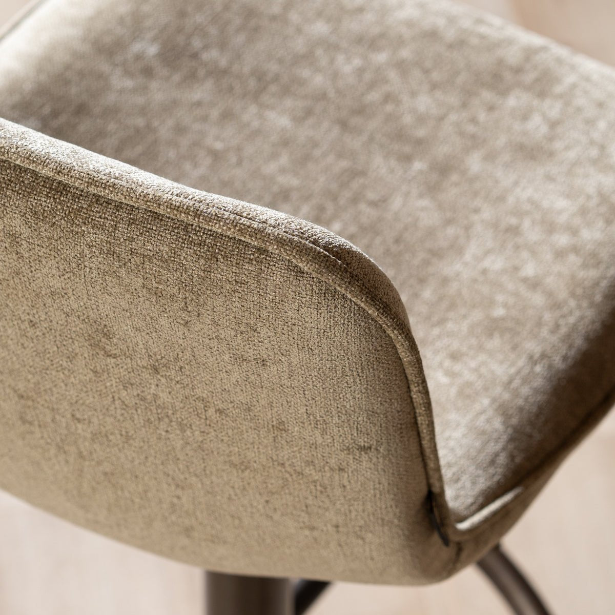 Velvet bar stool Jack taupe 60-82 cm, 45 cm wide