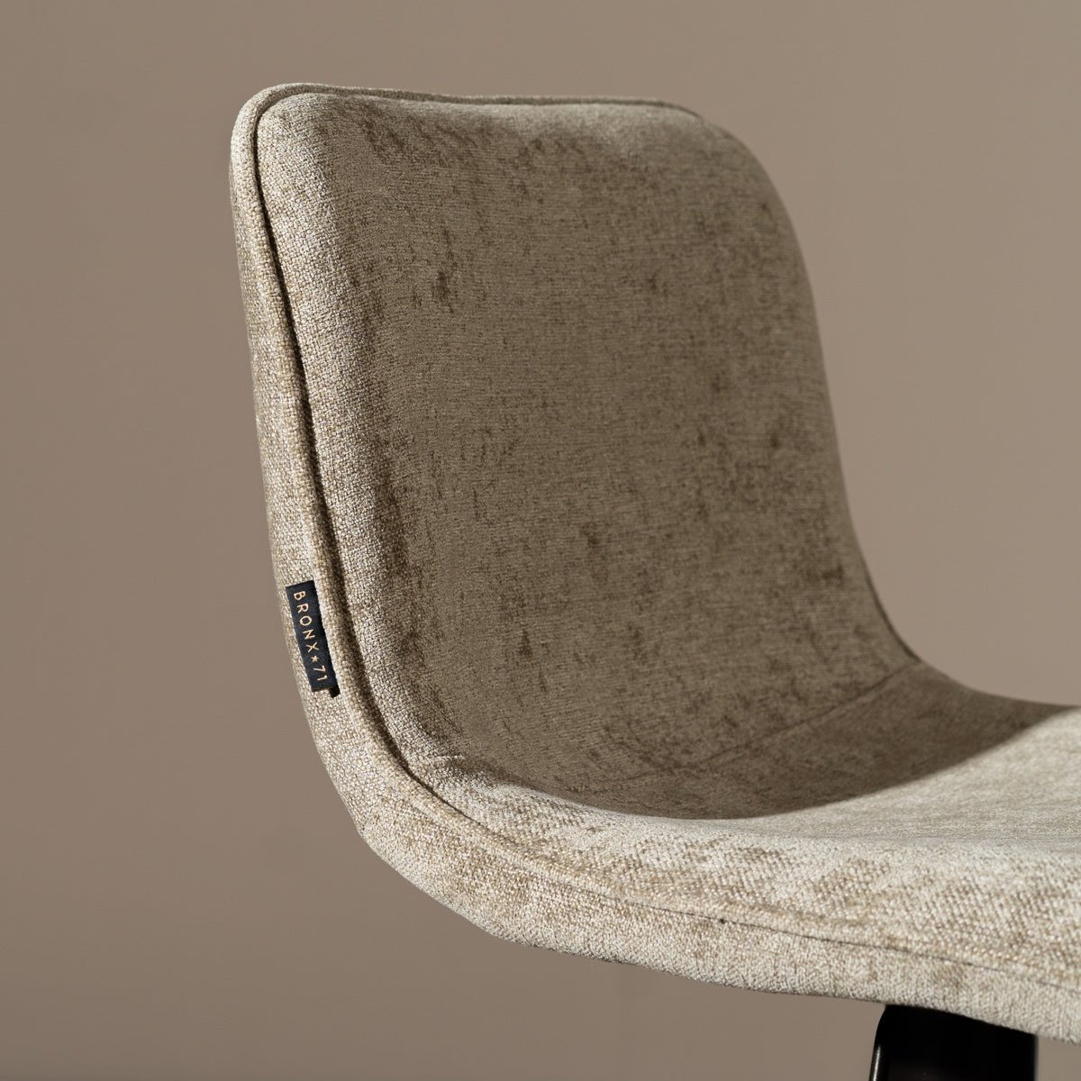 Velvet bar stool Jack taupe 60-82 cm, 45 cm wide