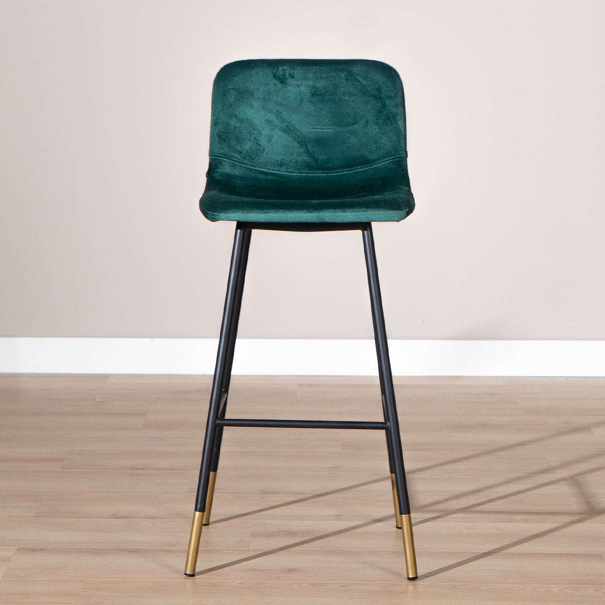 Velvet bar stool Mikky green 65-78 cm Dark green 46 cm wide