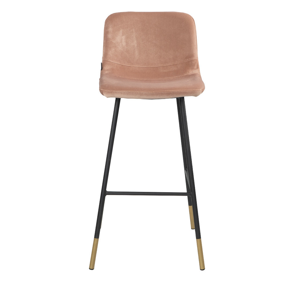 Velvet bar stool Mikky pink 65-78 cm, 46 cm wide