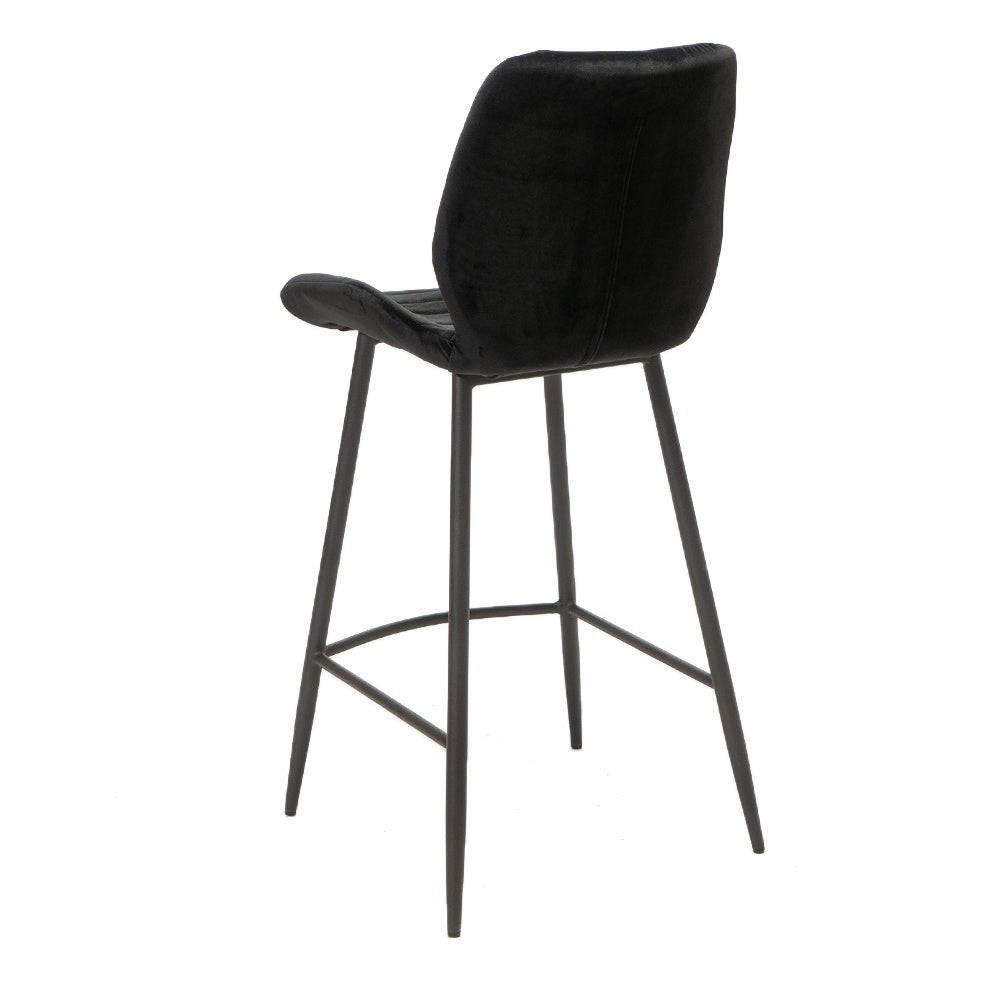 Velvet bar stool Toby black 71 cm - image 7