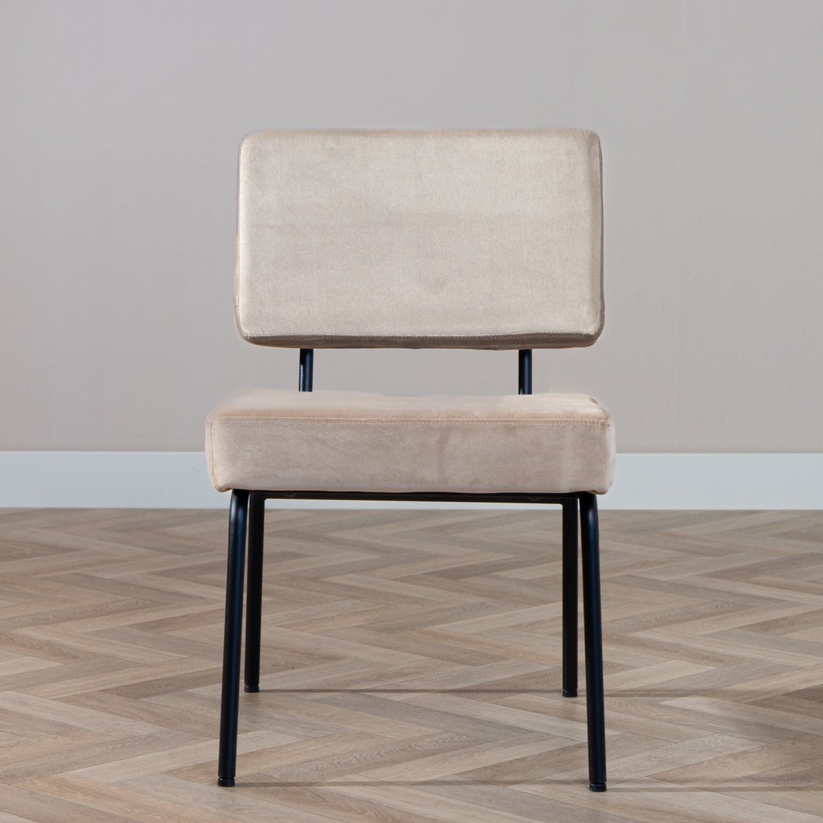Velvet dining room chair Espen taupe - image 3