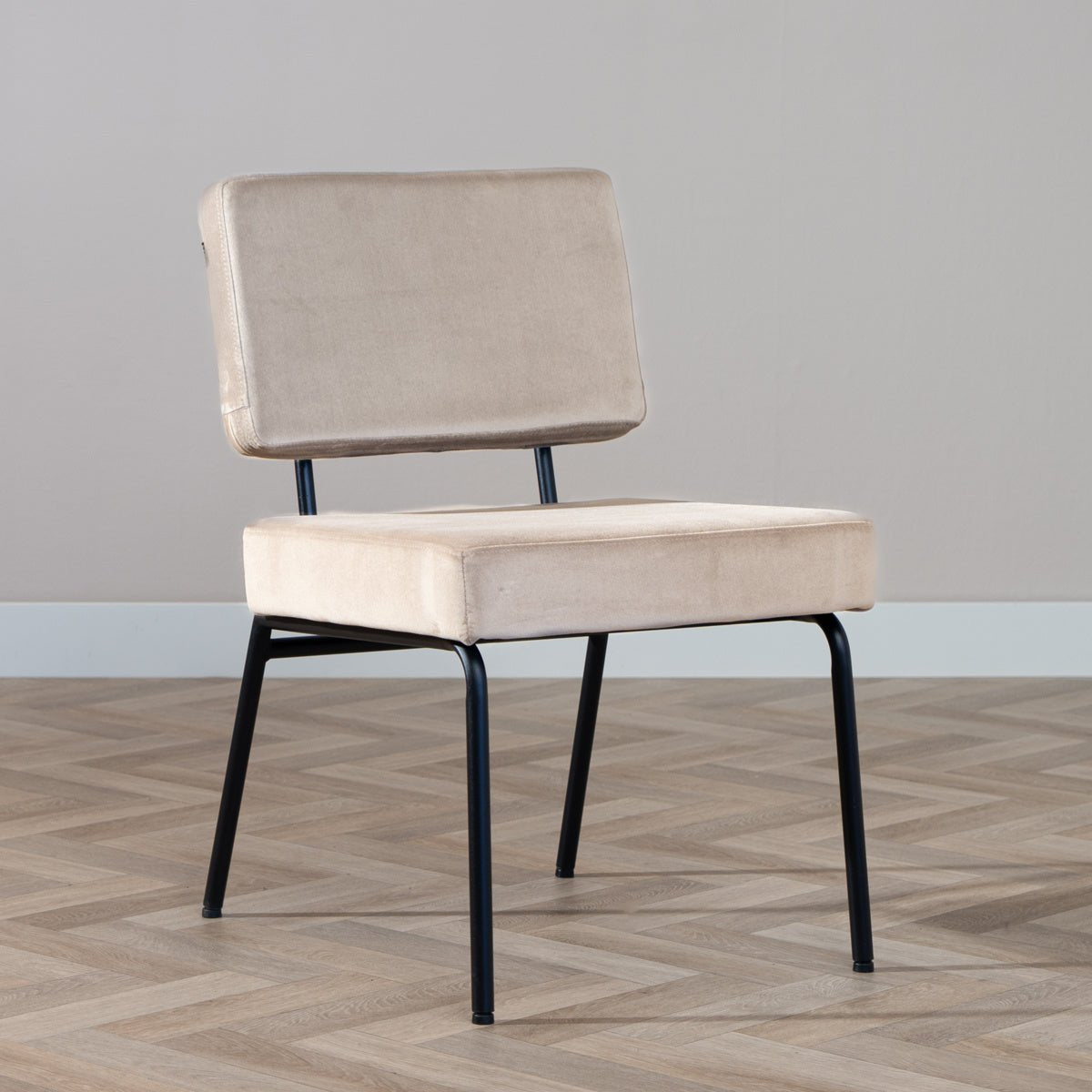 Velvet dining room chair Espen taupe - image 1