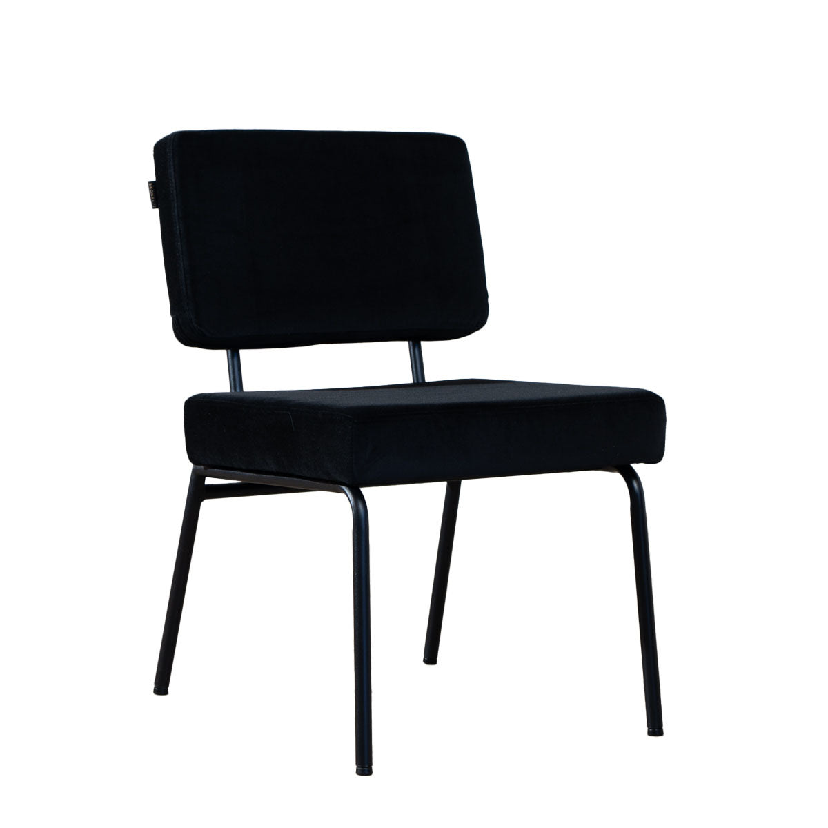 Velvet dining room chair Aspen black