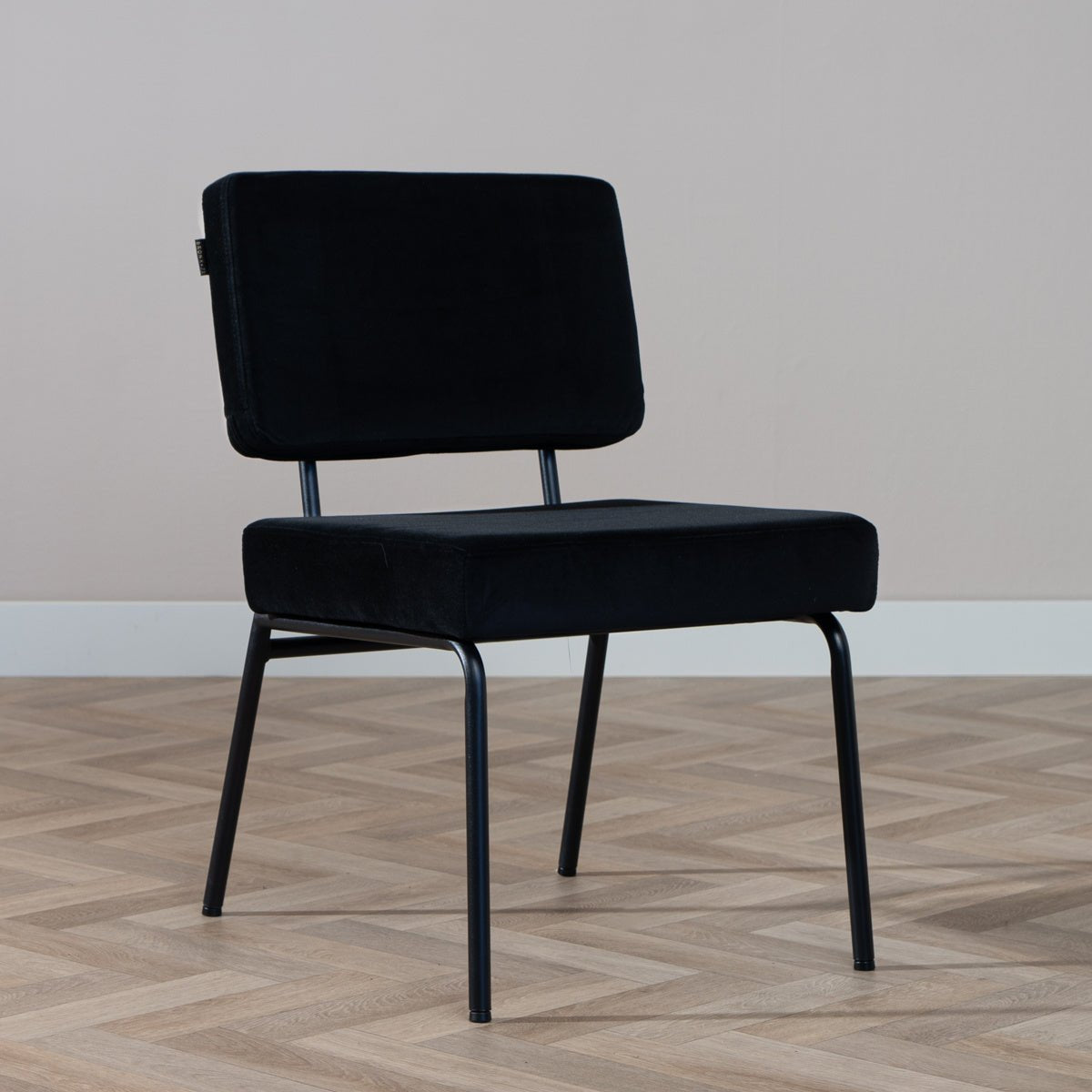 Velvet dining room chair Aspen black - image 1