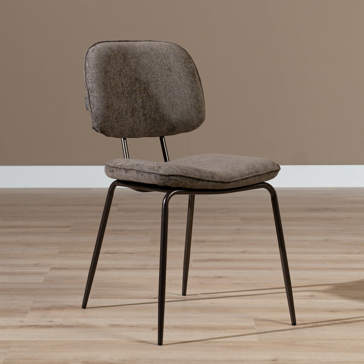 Velvet dining room chair Javi brown