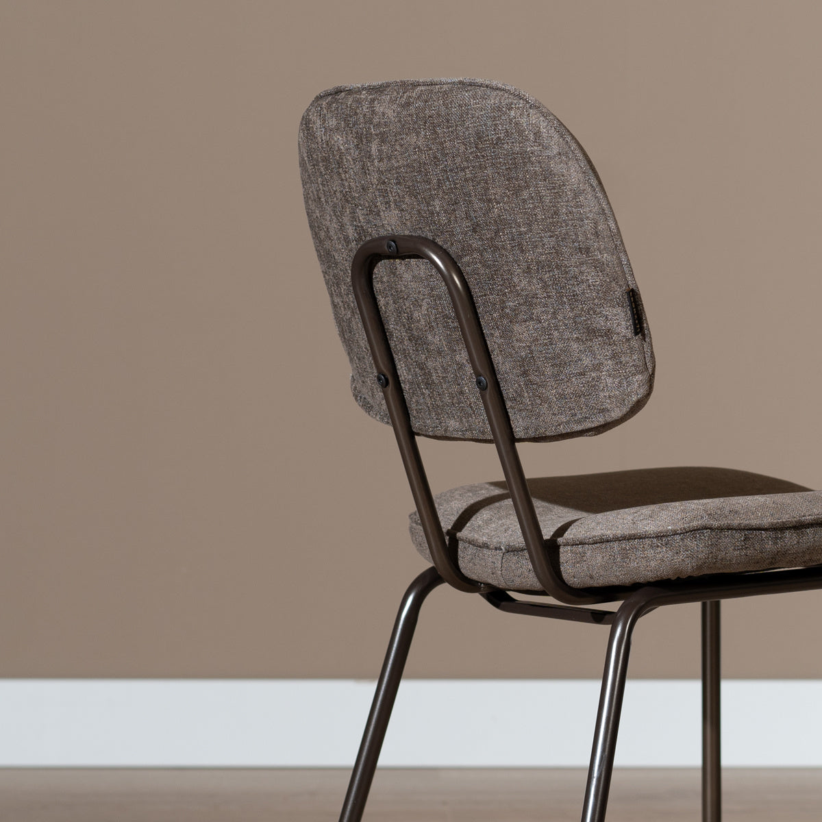 Velvet dining room chair Javi brown