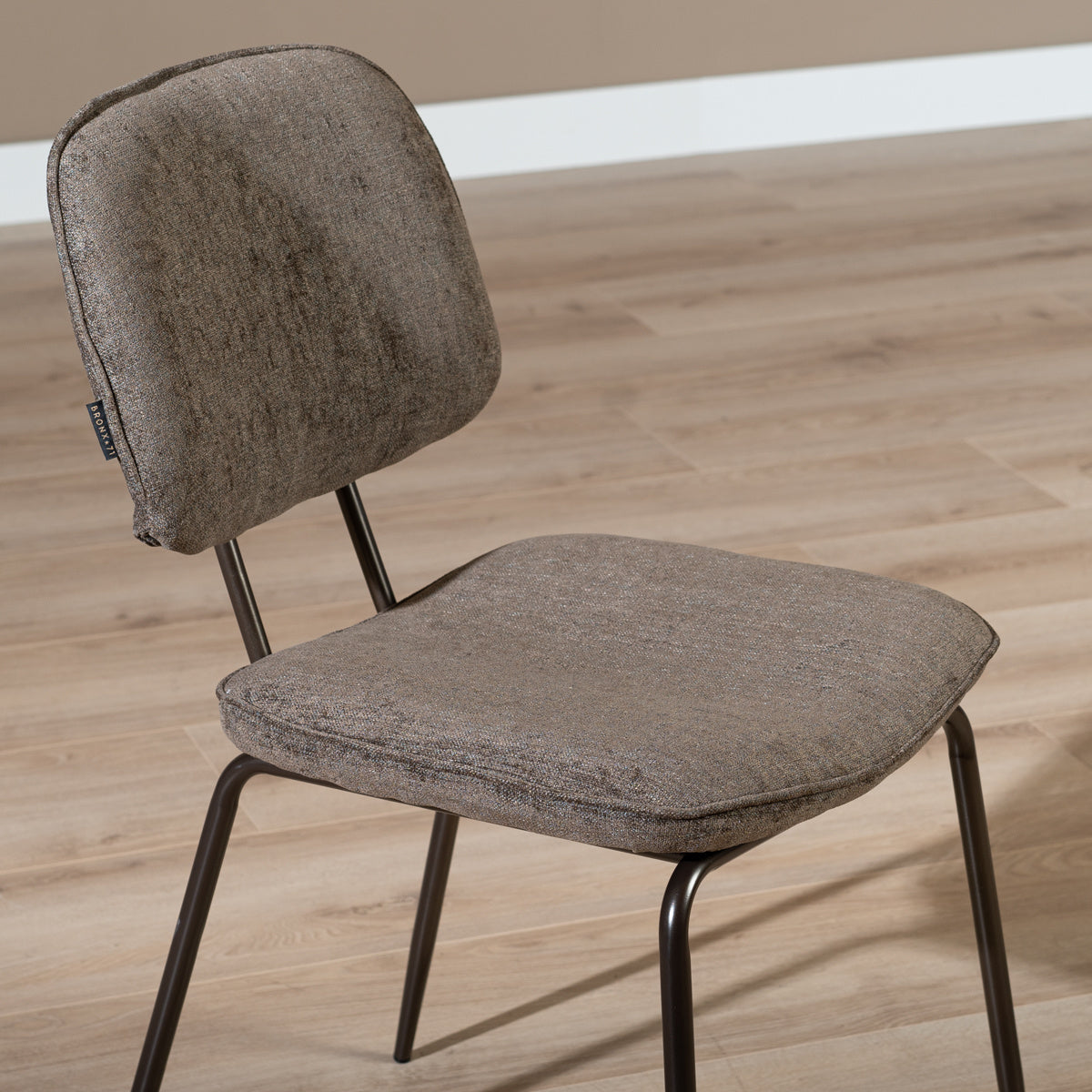 Velvet dining room chair Javi brown