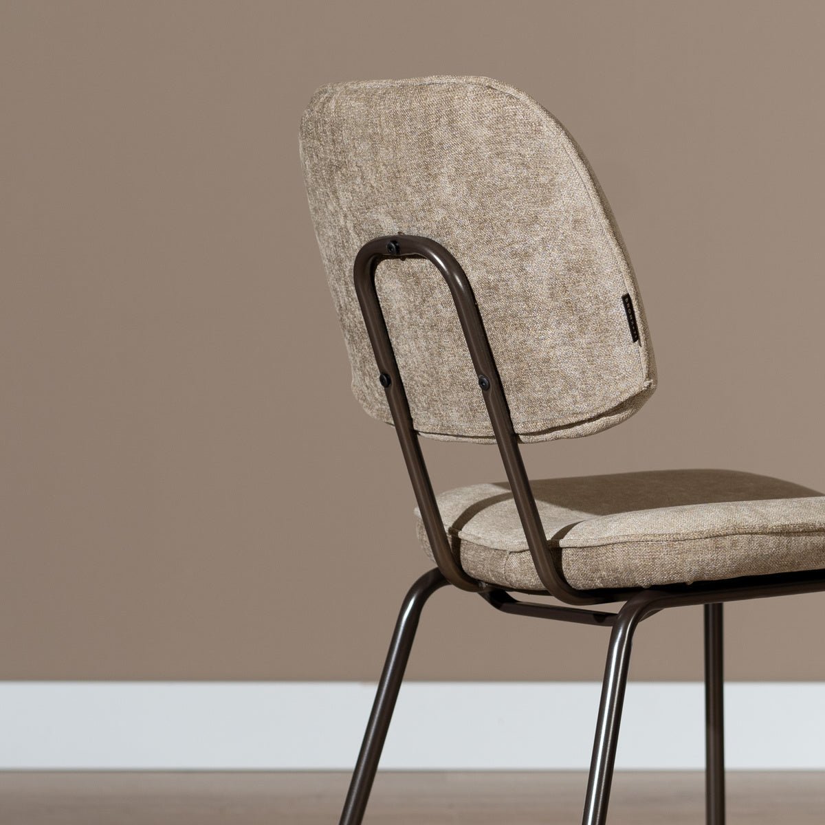 Velvet dining room chair Javi taupe