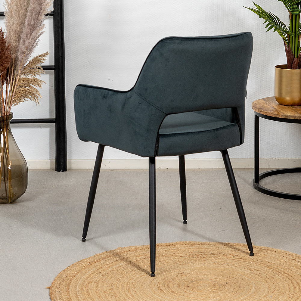 Velvet dining room chair Mika anthracite - image 4