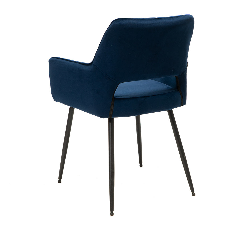 Velvet dining room chair Mika dark blue - image 7