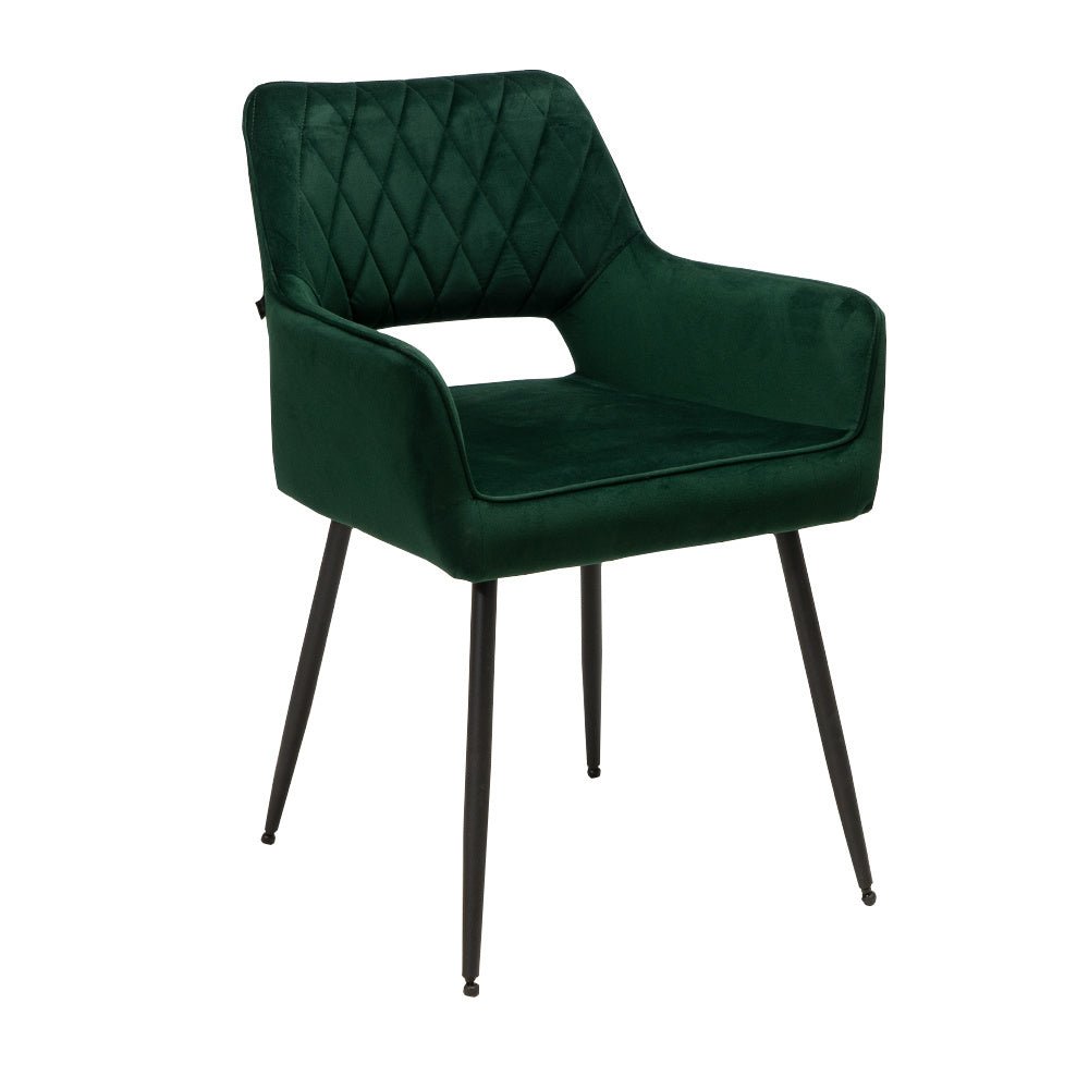 Velvet dining room chair Mika dark green - image 4