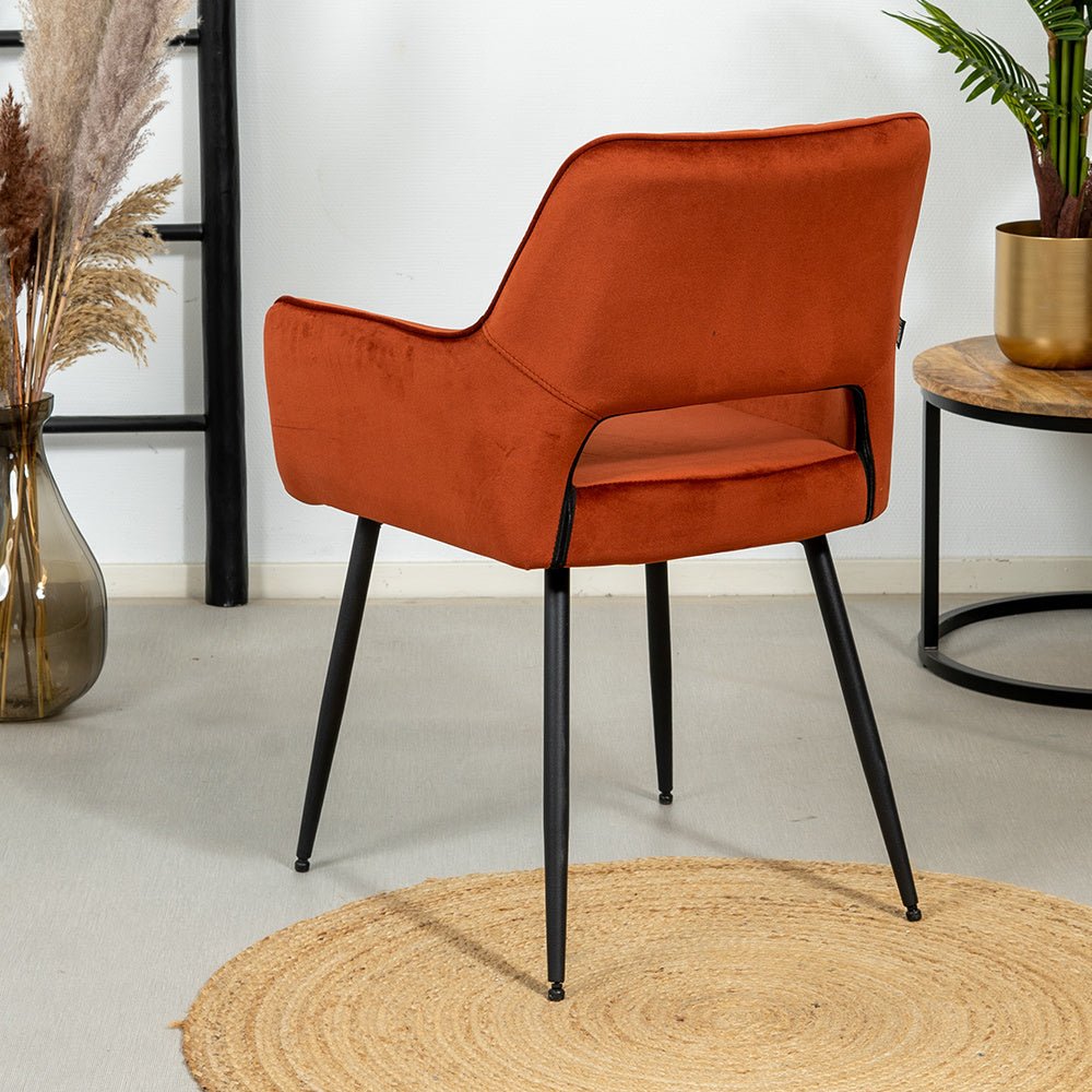Velvet dining room chair Mika copper - image 3