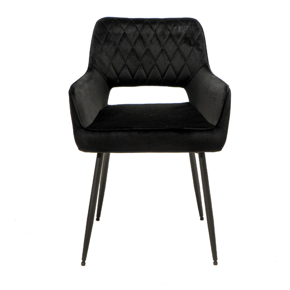 Velvet dining room chair Mika black - image 6